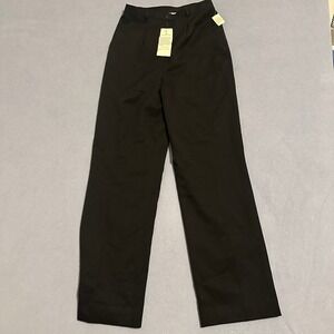 Miss Pendleton Dress Pants Wide Leg Mid-Rise Wool Black Womens Size 9/10
